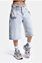 بنطلون جينز نسائي Ice 4s6-3 Maxi Baggy Bermuda Design Denim Jort - 4