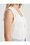 Senior Girls White Sheer Mesh Gilet Cardigan - 4