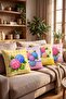 Chicken Patterned 4-Piece Throw Pillow Cover Set - 2