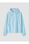 Lcw Kids Blue Hooded Girls' Jacket