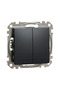 Schneider Sedna Design Double switch, anthracite - 3