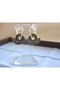 Authentic Enamel Hoop Earrings - Geometric Lotus Pattern Dangle Earrings - 2