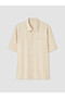 Peak New Season Beige Regular Fit Men's Textured Shirt - 4