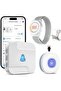 Wi-Fi Wireless Caregiver Pager Call Button for Elderly at Home, APP Emergency Alert for Seniors