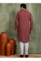 Mens All-Over Printed Cotton Kurta Set - 6