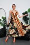 Women's Halter Neck Detailed Backless Slit Long Oversize Dress 260680-260681-260682