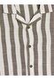 Lcw Kids Khaki Short Sleeve Striped Boys' Shirt - 2