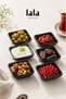 Square Mini Sauce Bowl Set of 6 (8X8 cm) - Melamine Breakfast Jam Bowl Snack Bowl - 6