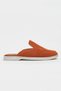 Letty Orange Suede Leather Flat Sole Women's Loafer Slippers - 5