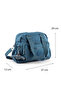 Large Size 37 cm Crinkle Water Repellent Lightweight Fabric Multi-Compartment Mother School Travel Shoulder Bag Blue 1450 - 3