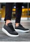 Jy814 Axel Lace-Up Leather Men's Casual Sneaker Shoes Cbt Black