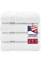 American Veteran Towel, 100% Cotton Turkish Bath Towels for Bathroom 4 Pack, 27x54 Extra Large Premium Soft Drying Bathroom Towels, White