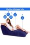 Sofa Air Chair Inflatable Flocked Lounge Couch Bed, Portable Bean Bag for Travel, Camping & Hiking, Lightweight Indoor Outdoor Relaxation Chair - 5