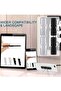 4 Pcs Finger Strap Phone Holder Elastic Grip Stand for Phones/Tablets (Black, Silver) - 3