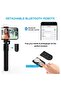 Selfie Stick with LED Fill Light, Phone Tripod Stand with Detachable Bluetooth Wireless Remote - 6