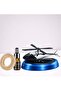 Car Air Freshener – Helicopter Solar Energy Rotating Aromatherapy Diffuser, Aviation Alloy Design, Silver