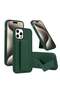 TPU Rubber Silicone Protective Phone Case for iPhone 15 Pro - Dark Green