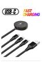 4 in 1 Cable With Wireless Charger Type C, iPhone