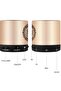 Remote Control Speaker Portable Quran Speaker MP3 Player 8GB TF FM Quran Koran Translator USB Rechargeable Speaker-Gold - 3