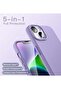 5-in-1 iPhone 14 (6.1-Inch) Purple Silicone Case - With 2 Screen Protectors & 2 Camera Lens Protectors - 3