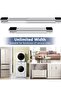 Movable Adjustable Washing Machine Base with Brake – Heavy-Duty Base for Washer, Dryer, Refrigerator, Supports Up to 300kg, Grey - 4