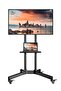 Mobile TV Cart with Wheels for 32-65 Inch LCD LED Plasma Flat Screen TVs- Height Adjustable Rolling TV Stand