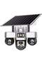 4G Solar-Powered Outdoor PTZ Security Camera with 3-Lens System