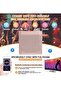 Karaoke Machine with 2 Microphones, Portable Mini Speaker PA System, Bluetooth/USB/AUX/TF (Pink) - 4
