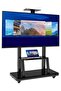 Rolling TV Stand – Mobile Cart for 32"-75" LCD/LED TVs, Height Adjustable with Shelf, VESA 600x400mm - 2