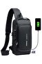 Waterproof Anti-Theft Sling Backpack for Men with USB Charging Port - Secure Crossbody Bag
