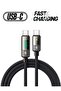 Digital Watt Display Braided Charging Cable with Auto Off Feature