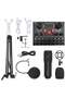 Multi-functional Live Sound Card BM800 Microphone Set Audio Recording Equipments (Black)