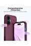 iPhone 16 Plus Slim Fit Matte Maroon TPU Case – Soft, Flexible, Shock-Resistant Silicone Back Cover - 3