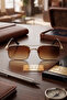 Rectangular Frame Metal Frame Unisex Model Masculine Style Day-Guaranteed Glasses New Model Stylish and Timeless Glasses 55 Ekartman - 2