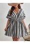 Rochie scurta, Alb/Negru