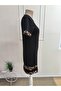 Women's short sleeve crew neck leopard stripe detail short modal dress - 5