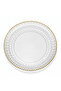 Round Acrylic Serving Tray with Gold Beaded Rim | 33.5 × 47 cm