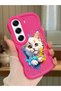 Tecno Camon 40 Compatible Case Camera Protector Red Silicone Couple Phone Case Cat Pattern