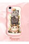 iPhone Xr Compatible Case Camera Protector Pink Silicone Couple Phone Case Cat Pattern - 2