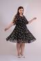 Women's Plus Size Chiffon Floral Dress - 6