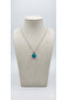 Women's Silver Color Minimal Turquoise Strawberry Figured Chain Necklace - 2
