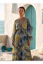فستان مادونا مستورد بأكمام طويلة وتفاصيل من رقائق معدنية رقيقة وياقة على شكل مادونا STD 36-40 - 2