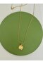 Special Design White Stone Round Model Gold Color Necklace - 4