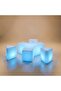 Y Table + 3 Small Modern Triangular Vertical Stands Set Rgb Lighting