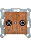Gme Shop Walnut Tv Sat Terminal Mechanism and Button/Cover Vacuum Package 1073147