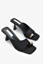 Nolsa Women's Heeled Slippers - Black Nubuck - 2