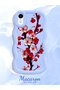 iPhone Xr Compatible Case Camera Protector Blue Silicone Couple Phone Case Floral Pattern - 2