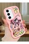 Samsung Galaxy S24 Fe Compatible Case Camera Protector Pink Silicone Couple Phone Case Floral Pattern