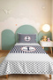 Marine Navy Blue Youth Room Single Pique Set-Striped Red 160X220 cm Quilted Bedspread - 5