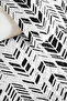 Black Geometric Youth Room Single Pique Set-Modern Arrow Motif 160X220Cm Quilted Bedspread - 3